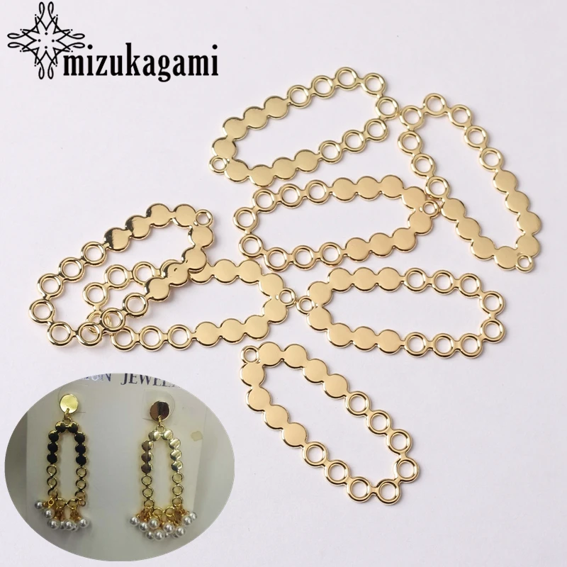 Zinc Alloy Golden Geometric Hollow Oval Charms Linker Connector 17*40mm 6pcs/lot For DIY Long Drop Earrings Making Accessories
Zinc Alloy Golden Geometric Hollow Oval Charms Linker Connector 17*40mm 6pcs/lot For DIY Long Drop Earrings Making Accessories