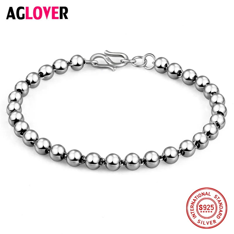 925 Sterling Silver Bracelet Round Bead Charm Woman Bracelet 100% Silver Fashion Female Jewelry
925 Sterling Silver Bracelet Round Bead Charm Woman Bracelet 100% Silver Fashion Female Jewelry