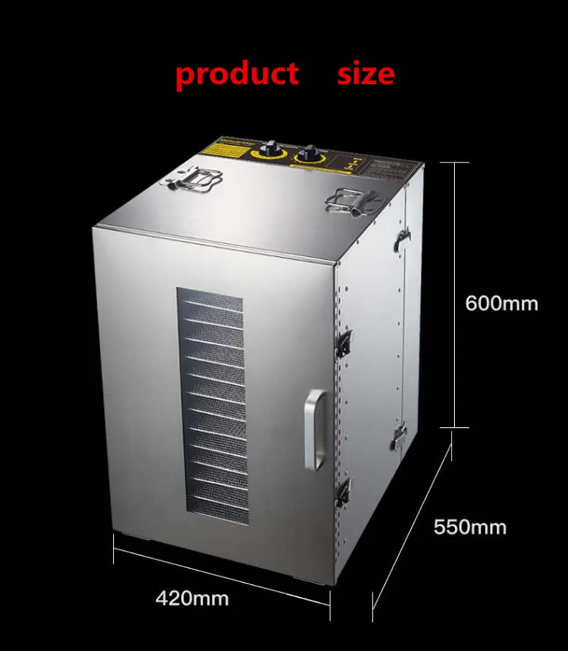 Temperature time control Stainless Steel fruit dehydrator machine dryer for fruits and vegetables food processor drying fish
Temperature time control Stainless Steel fruit dehydrator machine dryer for fruits and vegetables food processor drying fish