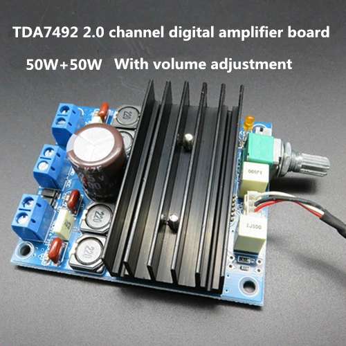DC12-24V 50W + 50W Class D original ST digital amplifier chip TDA7492 Dual Channel Digital Amplifier Board (Volume Control)
DC12-24V 50W + 50W Class D original ST digital amplifier chip TDA7492 Dual Channel Digital Amplifier Board (Volume Control)
