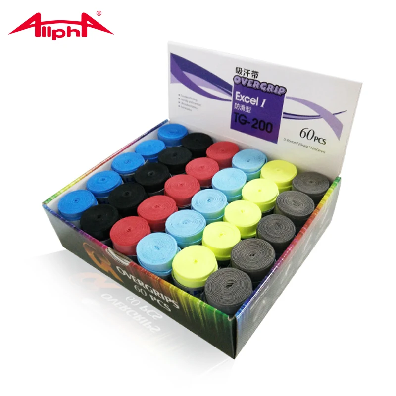 Alpha 60pcs/lot Tennis Racket Overgrip 0.65mm Stick Grips PU Soft Sweatband Sweat Tacky Grip for Badminton Racket Accessories
Alpha 60pcs/lot Tennis Racket Overgrip 0.65mm Stick Grips PU Soft Sweatband Sweat Tacky Grip for Badminton Racket Accessories