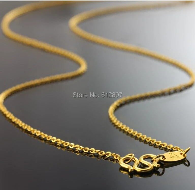 Цепочка ожерелье из желтого золота 999 пробы длиной 3 4 г 16 дюймов|chain link necklace|chain