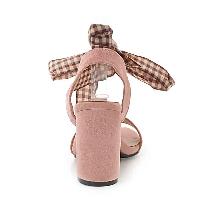 Fanyuan New Fashion Ankle Strappy Sandals Women Open Toe High Heel Pumps Checkered Lace-up Party Dress Sandals Summer Footwear
Fanyuan New Fashion Ankle Strappy Sandals Women Open Toe High Heel Pumps Checkered Lace-up Party Dress Sandals Summer Footwear