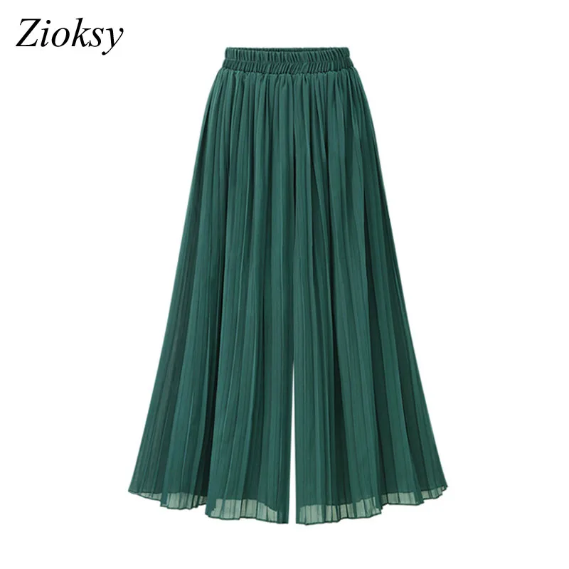 Zioksy 2017 Women Summer New Style Elastic Waist Chiffon Pleated Trousers Loose High Waist Wide Leg Pants Ladies Trousers
Zioksy 2017 Women Summer New Style Elastic Waist Chiffon Pleated Trousers Loose High Waist Wide Leg Pants Ladies Trousers