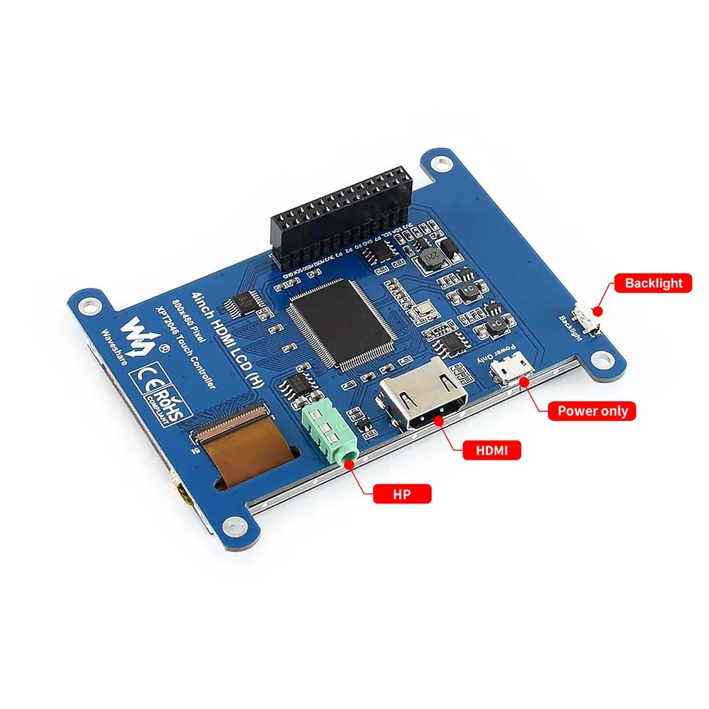 4inch Resistive Touch Screen IPS LCD (Type H) 480x800 HDMI interface Designed for Raspberry Pi
4inch Resistive Touch Screen IPS LCD (Type H) 480x800 HDMI interface Designed for Raspberry Pi