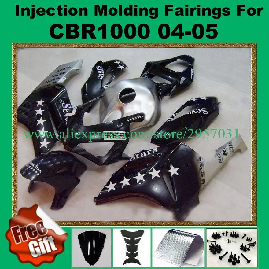 Free screws+gifts Injection For HONDA CBR 1000RR 04 05 CBR1000 RR 04-05 1000 RR Silver Black Seven CBR1000RR 2004 2005 Fairing
Free screws+gifts Injection For HONDA CBR 1000RR 04 05 CBR1000 RR 04-05 1000 RR Silver Black Seven CBR1000RR 2004 2005 Fairing