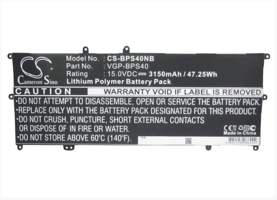 Аккумулятор Cameron Sino 3150 мАч для SONY SVF14N16CW 14N26CW 15N13CW 15N18PW VAIO подходит для 14A 15A VGP-BPS40 ноутбука, ноутбука
Аккумулятор Cameron Sino 3150 мАч для SONY SVF14N16CW 14N26CW 15N13CW 15N18PW VAIO подходит для 14A 15A VGP-BPS40 ноутбука, ноутбука