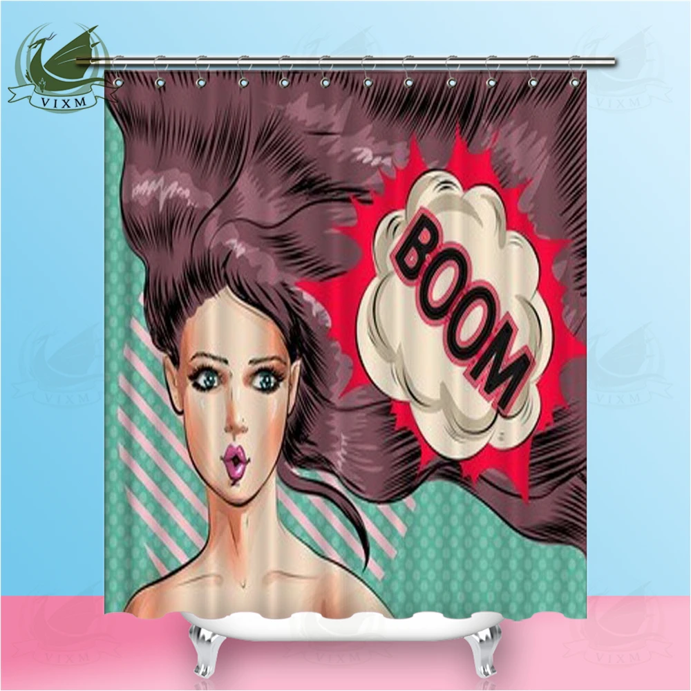 Vixm Sexy Glamorous Girl In Retro Pop Art Comics Style Shower Curtains Waterproof Polyester Fabric Curtains For Home Decor
Vixm Sexy Glamorous Girl In Retro Pop Art Comics Style Shower Curtains Waterproof Polyester Fabric Curtains For Home Decor