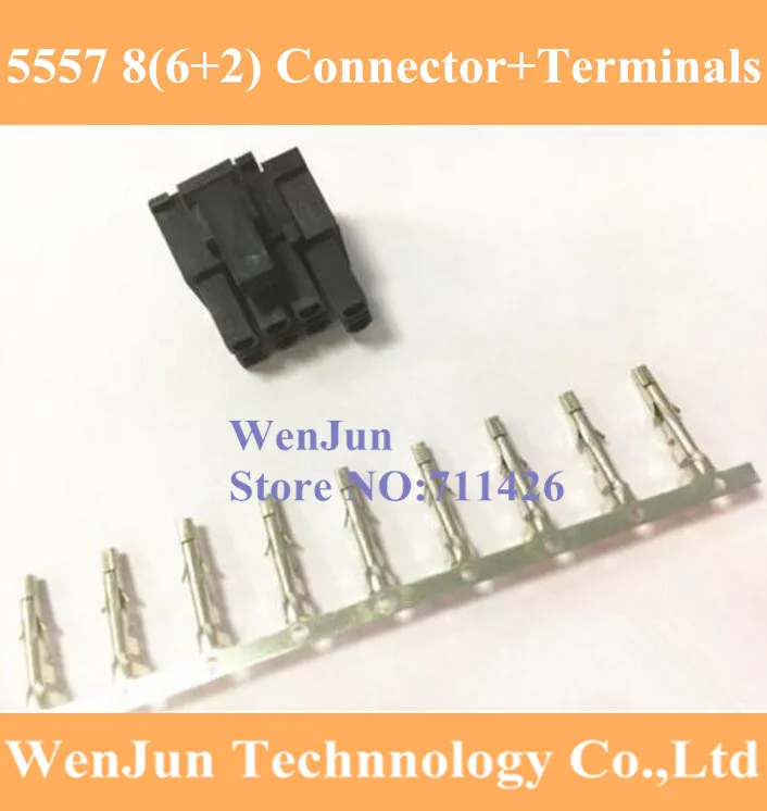 100sets 6+2Pin Female PCI-Express PCIe Connector with 800PCS Terminal pins Plug - Red&Black
100sets 6+2Pin Female PCI-Express PCIe Connector with 800PCS Terminal pins Plug - Red&Black