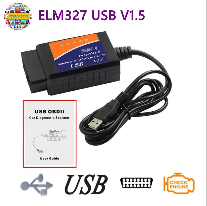 MINI OBD2 ELM327 USB V1.5 OBDII EOBD OBD ELM327 USB Code Reader SW V1.5 HW V1.5 Support 9 Protocols
MINI OBD2 ELM327 USB V1.5 OBDII EOBD OBD ELM327 USB Code Reader SW V1.5 HW V1.5 Support 9 Protocols