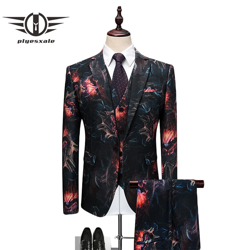 Plyesxale Men Suits 2018 Slim Fit Mens Floral Print Suit 3 Piece Wedding Tuxedo Suits For Men Luxury Brand Party Prom Wear Q493
Plyesxale Men Suits 2018 Slim Fit Mens Floral Print Suit 3 Piece Wedding Tuxedo Suits For Men Luxury Brand Party Prom Wear Q493