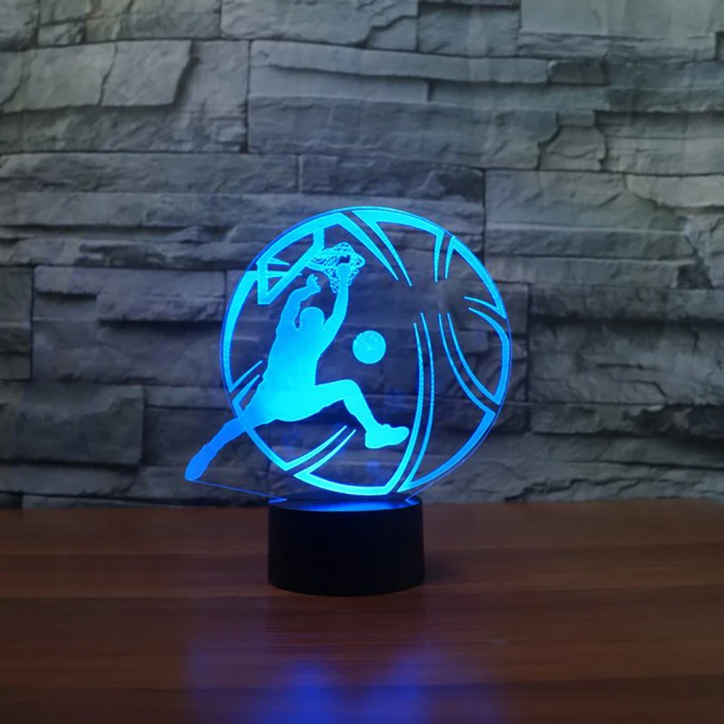 Игровая баскетбольная акриловая светодиодная 3D ночник Usb настольная лампа для спальни ночники освещение для сна атмосферная лампа
Игровая баскетбольная акриловая светодиодная 3D ночник Usb настольная лампа для спальни ночники освещение для сна атмосферная лампа