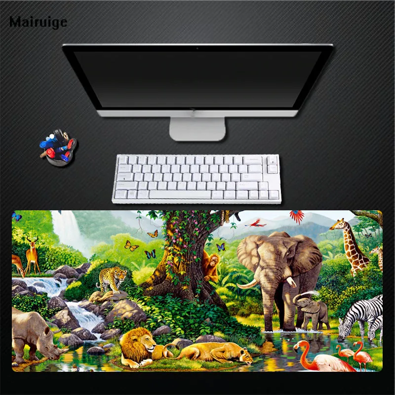 Mairuige Printed Green Forest Mouse Pads Animal Kingdom Super Large Size Thicken 400X900 Game Player Exclusive Rubber Mat
Mairuige Printed Green Forest Mouse Pads Animal Kingdom Super Large Size Thicken 400X900 Game Player Exclusive Rubber Mat
