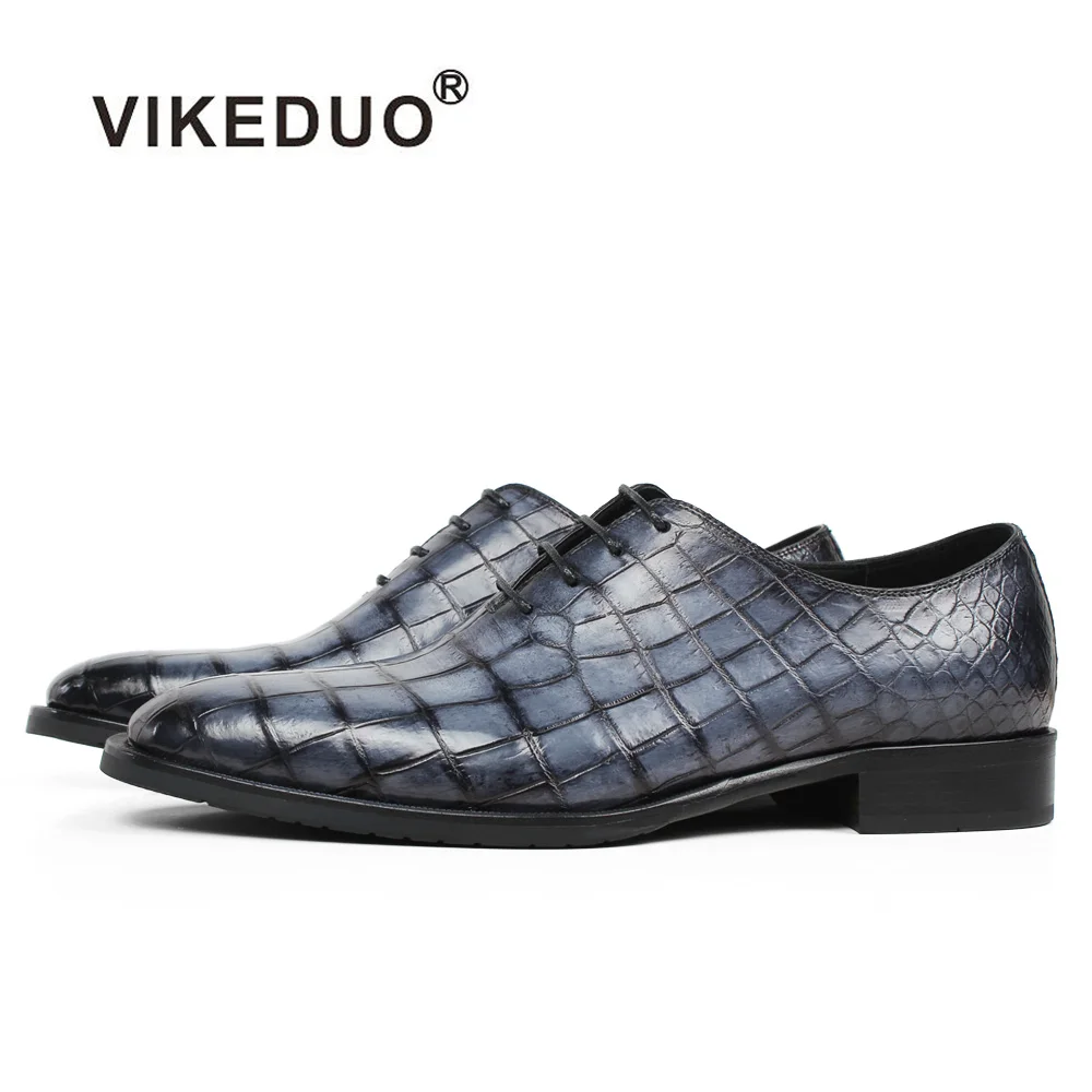 VIKEDUO 2020 New Men's Oxford Formal Shoes Gray Plaid Genuine Crocodile Leather Shoe Male Wedding Office Handmade Zapatos Hombre
VIKEDUO 2020 New Men's Oxford Formal Shoes Gray Plaid Genuine Crocodile Leather Shoe Male Wedding Office Handmade Zapatos Hombre