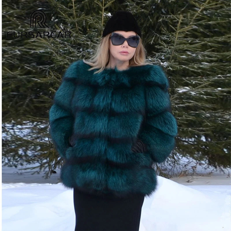 FURSARCAR Natural Real Silver Fox Fur Coat Long Sleeve For Women Winter Fur Jacket O-Neck Female Luxury Thick Warm Coats
FURSARCAR Natural Real Silver Fox Fur Coat Long Sleeve For Women Winter Fur Jacket O-Neck Female Luxury Thick Warm Coats