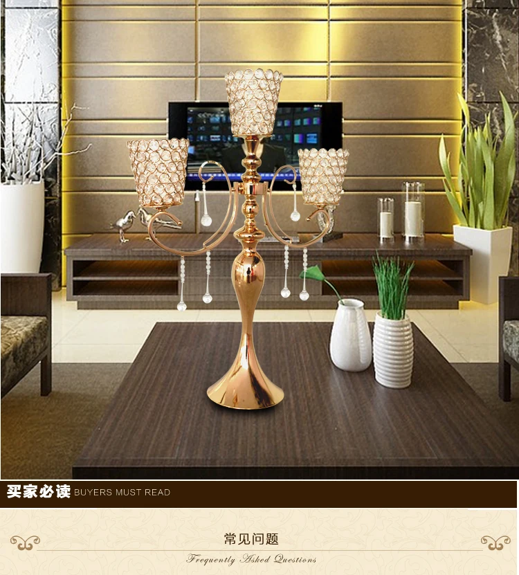 65cm height 5-arms metal Gold candelabras with pendants sumptuous wedding table candle holder home decoration 10 pcs/lot
65cm height 5-arms metal Gold candelabras with pendants sumptuous wedding table candle holder home decoration 10 pcs/lot