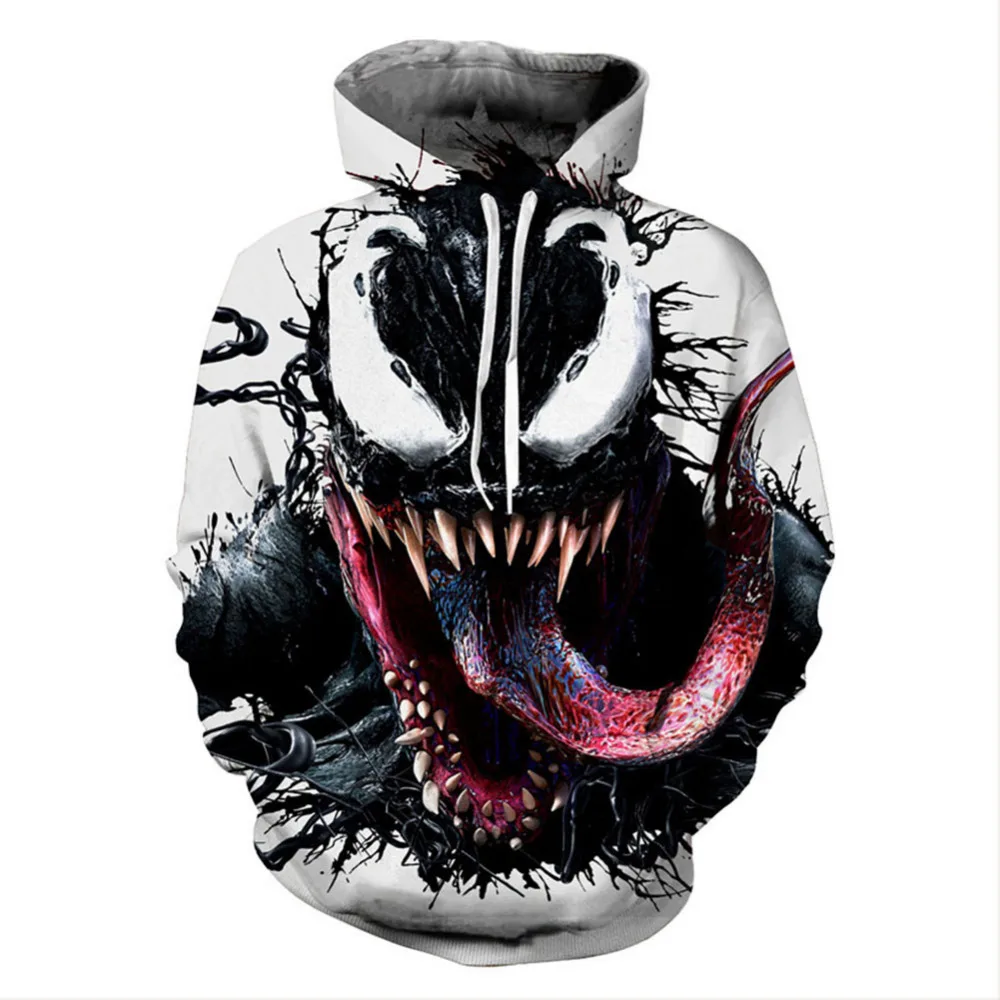 2018 Venom Symbiote Merchandies Hoodies Sweatshirt 3D Zip Up Unixe Long-Sleeve Sweatshirt Hooded Hoodies
2018 Venom Symbiote Merchandies Hoodies Sweatshirt 3D Zip Up Unixe Long-Sleeve Sweatshirt Hooded Hoodies