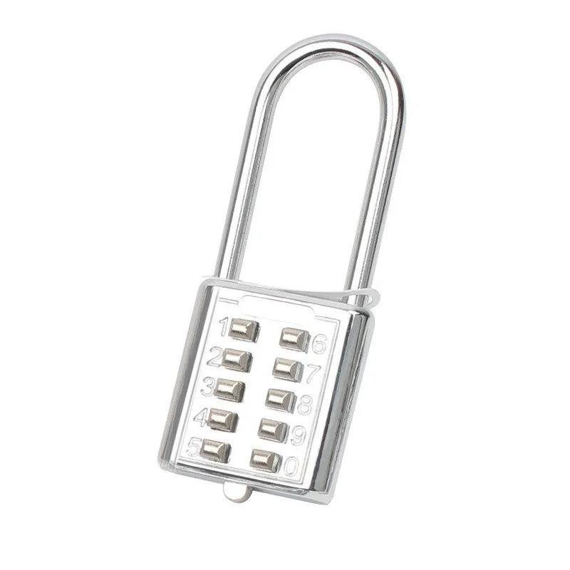 5 Digit Padlock Silver Push Button Combination Padlock Security Luggage Travel Code Lock Travel Accessories
5 Digit Padlock Silver Push Button Combination Padlock Security Luggage Travel Code Lock Travel Accessories