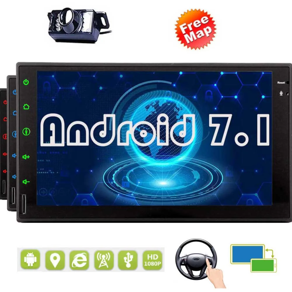 Рулевое колесо управления FM/AM радио 32 ГБ ROM пять сенсорный экран Eincar Android 7 1
