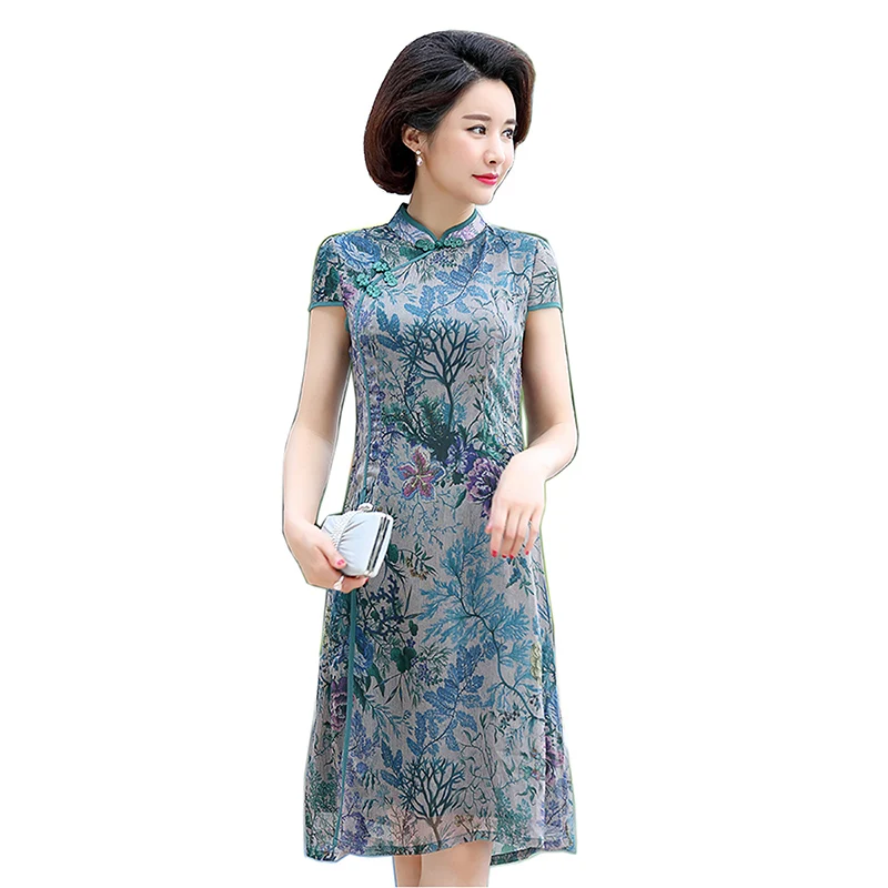 2019 Sexy Summer Dress Women Casual print Flower Slim Ladies Dresses Vintage Chiffon Silk Elegant Beach Party Dress Plus Size
2019 Sexy Summer Dress Women Casual print Flower Slim Ladies Dresses Vintage Chiffon Silk Elegant Beach Party Dress Plus Size