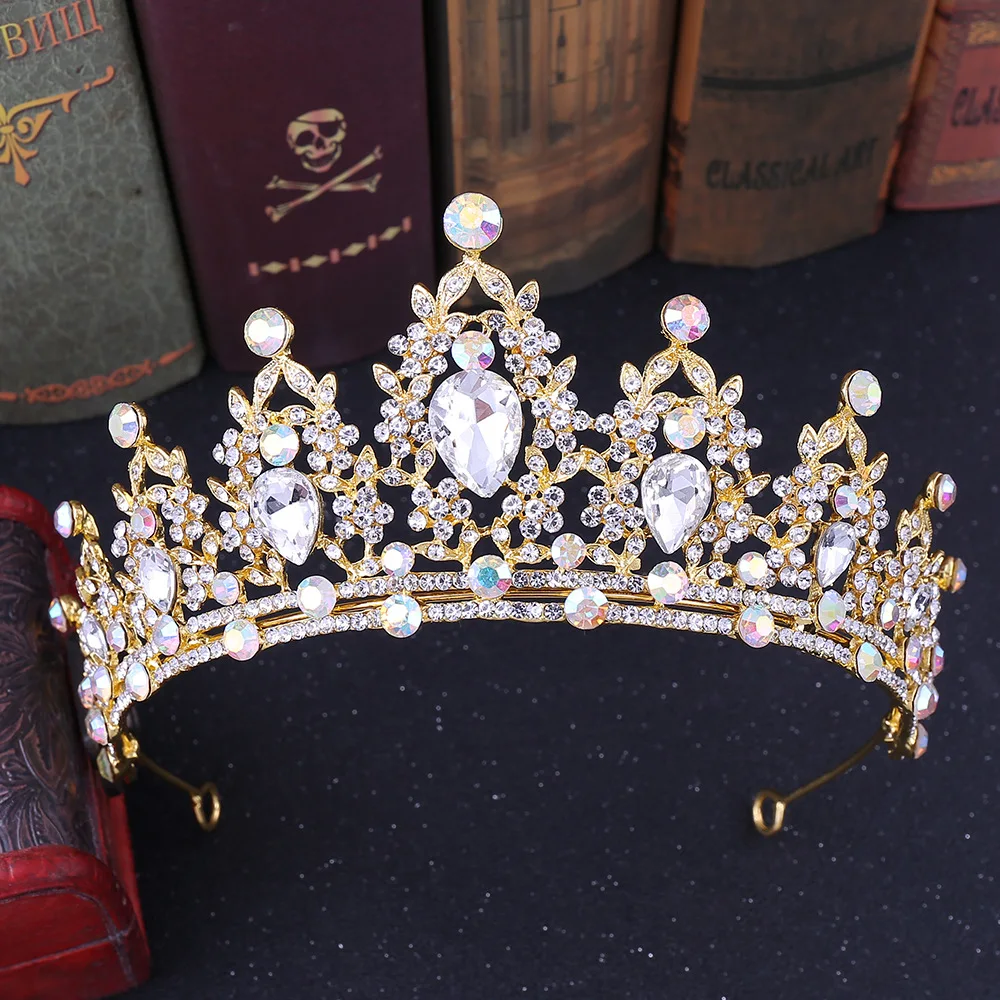 Fashion Classic Handmade Bridal Hair Accessories AB Color Crystal Wedding Crowns Tiaras Romantic Princess Crown Headpieces
Fashion Classic Handmade Bridal Hair Accessories AB Color Crystal Wedding Crowns Tiaras Romantic Princess Crown Headpieces