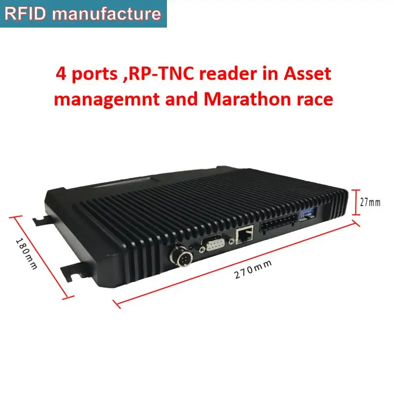 Метка Диапазона UHF RFID Считыватель rfid 4 канальная система RP TNC пассивный 865 ~ 868Mh для