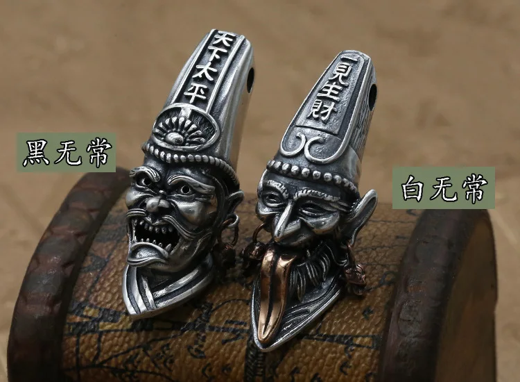 exaggerated personality retro male money Thai silver necklace pendant black-and-white impermanence hanging crash it
exaggerated personality retro male money Thai silver necklace pendant black-and-white impermanence hanging crash it