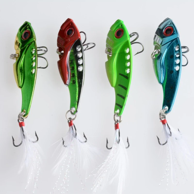 5PCs Fishing Lure Blade Metal VIB Hard Bait Bass Walleye Crappie 11G 5.5CM Fishing Tackle With 8# Hooks
5PCs Fishing Lure Blade Metal VIB Hard Bait Bass Walleye Crappie 11G 5.5CM Fishing Tackle With 8# Hooks