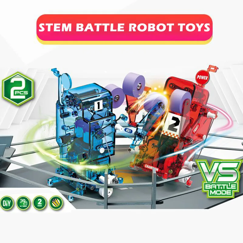 DIY STEM Toy Electric Boxing Robot Toy Abs Plastic Assembly Robot Children Physical Science Experiment Educational Toy Kids Gift
DIY STEM Toy Electric Boxing Robot Toy Abs Plastic Assembly Robot Children Physical Science Experiment Educational Toy Kids Gift