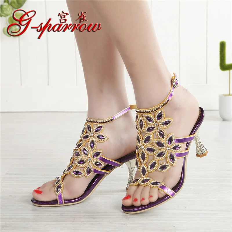 G-sparrow 2018 New Rhinestone High-heeled Fashion Sexy Elegant Diamond Women's Crystal Stilettos Roman Shoes
G-sparrow 2018 New Rhinestone High-heeled Fashion Sexy Elegant Diamond Women's Crystal Stilettos Roman Shoes