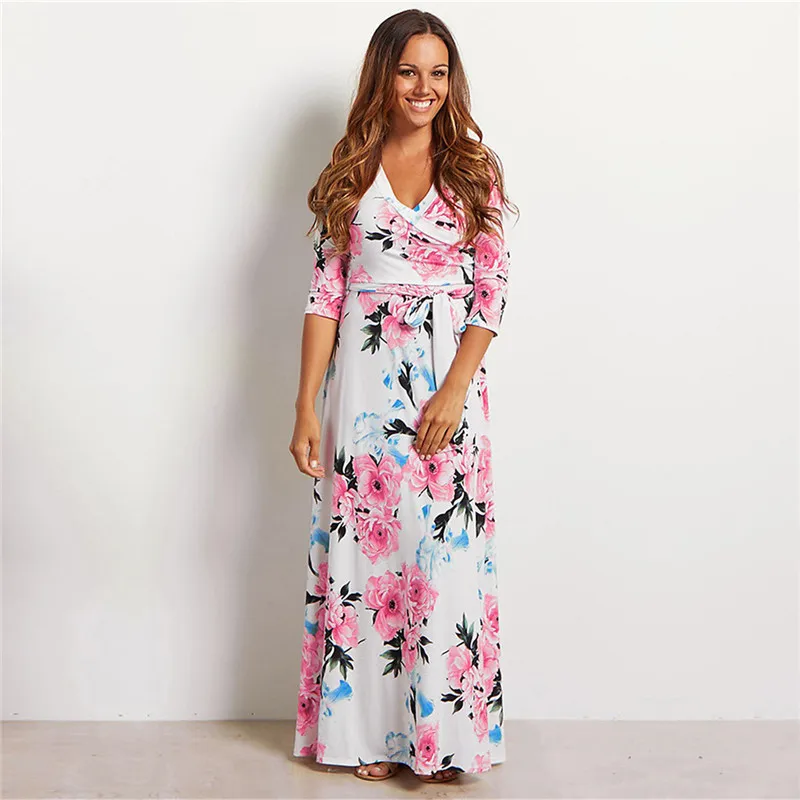Summer 3/4 Sleeve Dress Black Tropical Beach Vintage Maxi Dresses Boho Casual V Neck Belt Lace Up Tunic Draped Plus Size Dress
Summer 3/4 Sleeve Dress Black Tropical Beach Vintage Maxi Dresses Boho Casual V Neck Belt Lace Up Tunic Draped Plus Size Dress