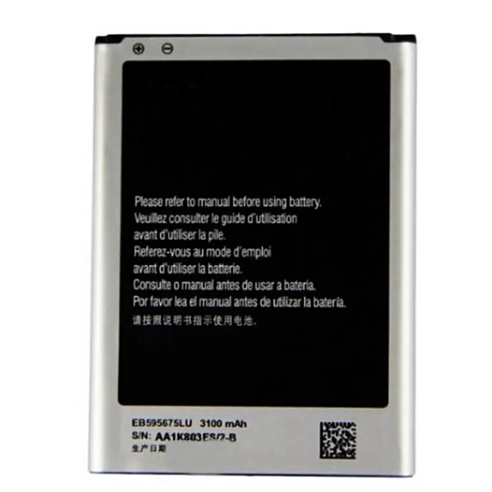 for Samsung Battery for Samsung Galaxy Note 2 N7100 N7102 N7105 T889 i605 i317 L900 R950 E250 EB595675LU 3100mAh
for Samsung Battery for Samsung Galaxy Note 2 N7100 N7102 N7105 T889 i605 i317 L900 R950 E250 EB595675LU 3100mAh