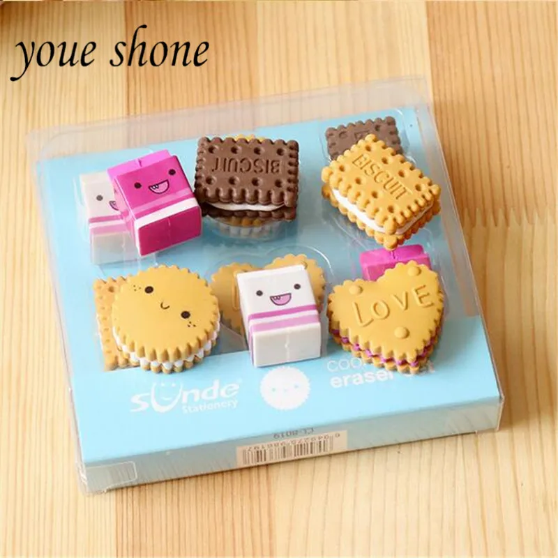 6Pcs/Set Creative Boxed Milk Cookies Eraser For Kid Set Cute Rubber Student Creative Stationery Prize
6Pcs/Set Creative Boxed Milk Cookies Eraser For Kid Set Cute Rubber Student Creative Stationery Prize