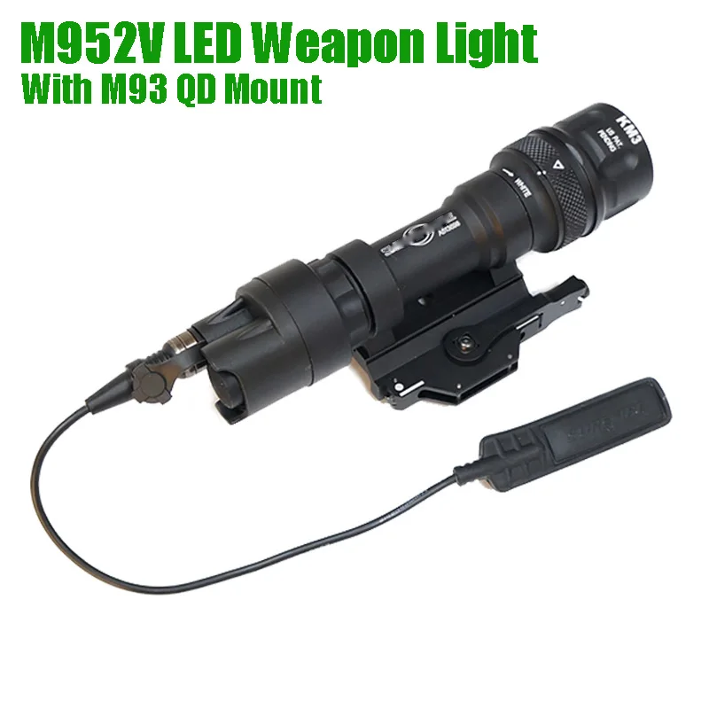 Тактический светодиодный фонарь для оружия SF M952V, белый светильник для охоты с двойным выходом, с креплением M93 QD, отмеченная версия, черный
Тактический светодиодный фонарь для оружия SF M952V, белый светильник для охоты с двойным выходом, с креплением M93 QD, отмеченная версия, черный