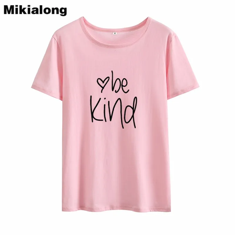 Футболка Mikialong с принтом Be Kind Tumblr, женская летняя черная, белая футболка с круглым вырезом, женские свободные топы
Футболка Mikialong с принтом Be Kind Tumblr, женская летняя черная, белая футболка с круглым вырезом, женские свободные топы
