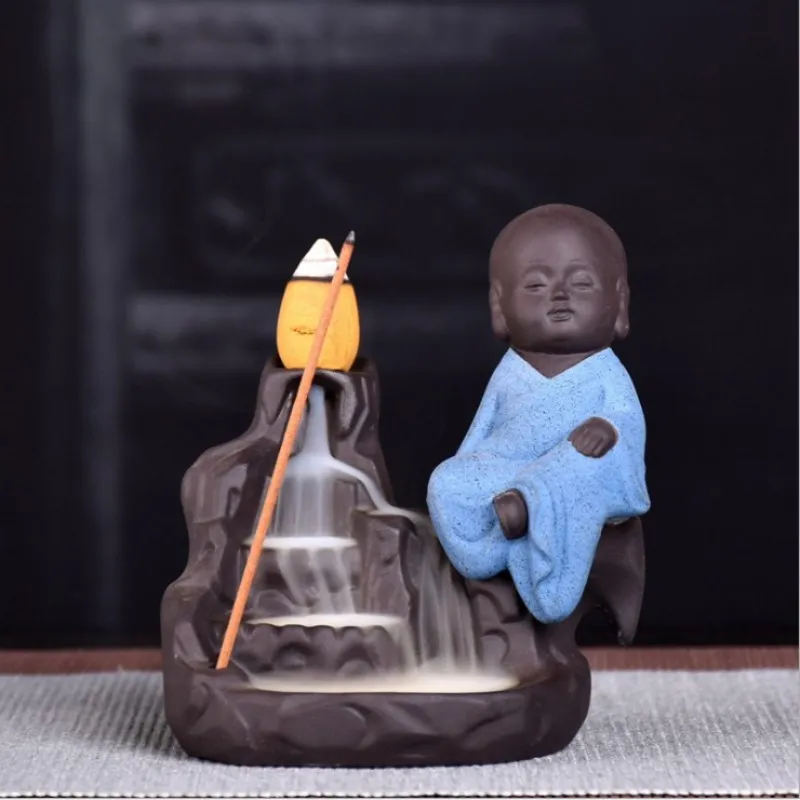 1Pc Burner The Little Monk Small Buddha Censer Ceramic Waterfall Backflow Incense Burner Holder Home Decor Teahouse Home Use
1Pc Burner The Little Monk Small Buddha Censer Ceramic Waterfall Backflow Incense Burner Holder Home Decor Teahouse Home Use