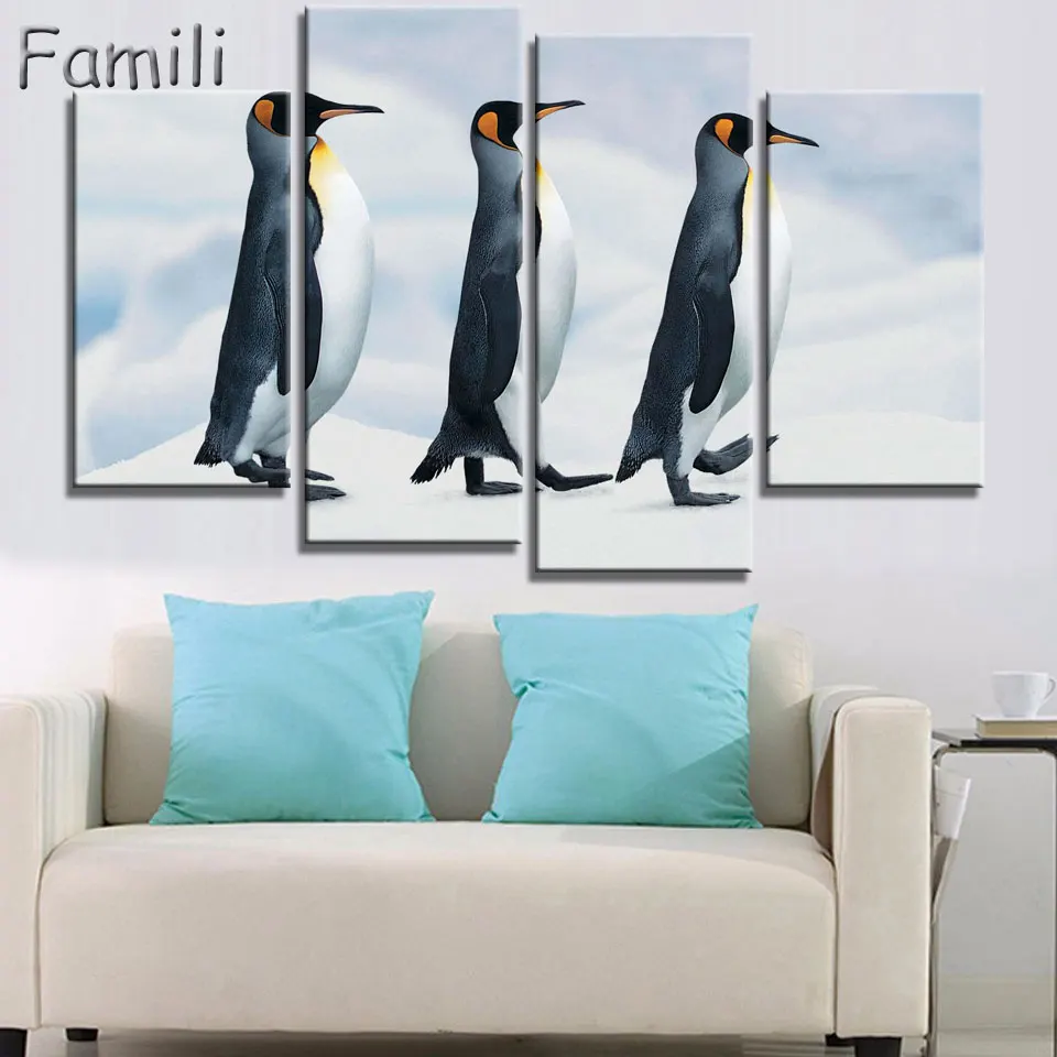 4pcs HD Simple Nordic Canvas Painting Cute Penguins Picture Decoration For The Living Room Kids Room wall art Without Frame
4pcs HD Simple Nordic Canvas Painting Cute Penguins Picture Decoration For The Living Room Kids Room wall art Without Frame