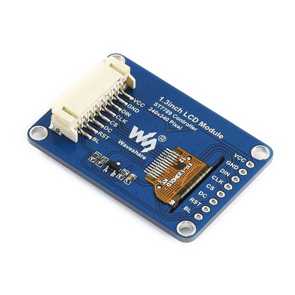 1.3inch LCD display Module, IPS screen, 240x240 HD resolution, SPI interface,with embedded controller
1.3inch LCD display Module, IPS screen, 240x240 HD resolution, SPI interface,with embedded controller