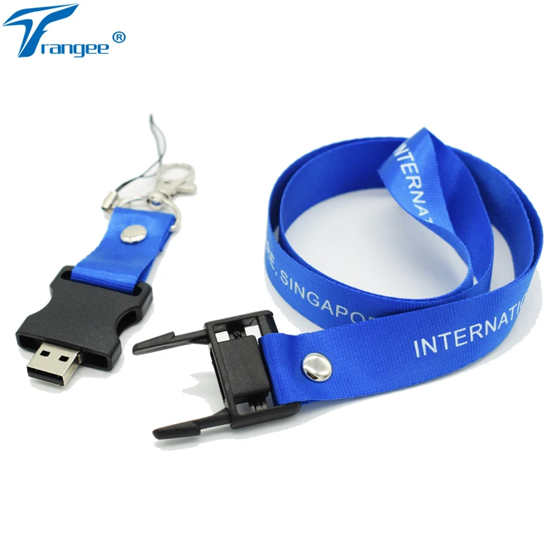 50 шт./лот USB флеш накопитель на шнурке с вашим индивидуальным логотипом для