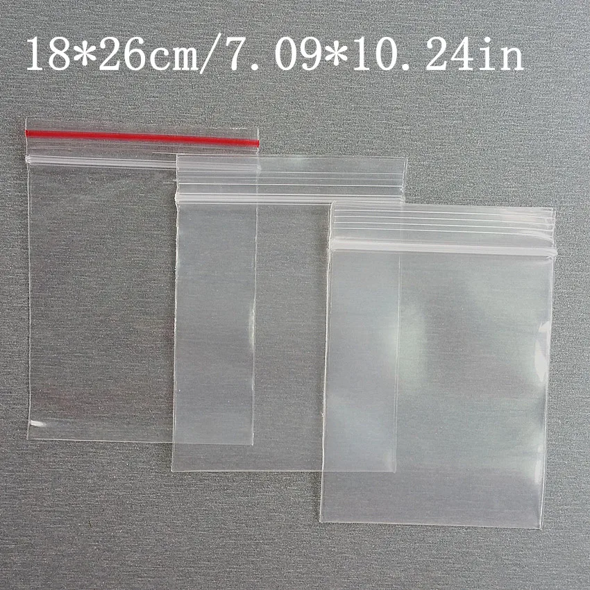 3 Kinds Thick 18x26cm Self Sealing Zipper Ziplock Plastic Package Reclosable Clip Chain Grocery Packaging Packing Bags 1000pcs
3 Kinds Thick 18x26cm Self Sealing Zipper Ziplock Plastic Package Reclosable Clip Chain Grocery Packaging Packing Bags 1000pcs