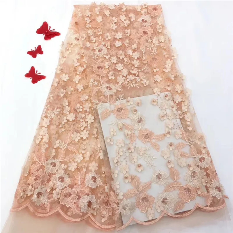 3D Flower High Quality Tulle Lace African Lace Fabric With red Sequins Beads African French Wedding Lace Fabric For 5yards gold
3D Flower High Quality Tulle Lace African Lace Fabric With red Sequins Beads African French Wedding Lace Fabric For 5yards gold
