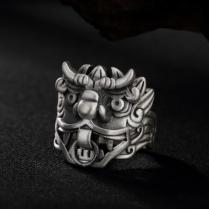 Silver, Antique, Matte, Gluttonous Ring, Unique Personality, Unique Male And Female Sterling Silver Ring Wholesale.
Silver, Antique, Matte, Gluttonous Ring, Unique Personality, Unique Male And Female Sterling Silver Ring Wholesale.