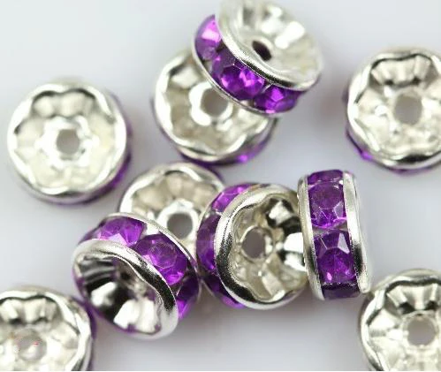 Wholesale DIY Jewellery Finding,Purple Color Rhinestone Silvers Crystal Spacers,8mm, Perfect Jewellery Finding For Women Gift
Wholesale DIY Jewellery Finding,Purple Color Rhinestone Silvers Crystal Spacers,8mm, Perfect Jewellery Finding For Women Gift