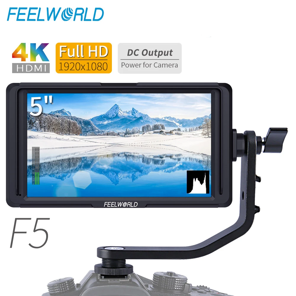 FEELWORLD F5 5-дюймовый цифровой зеркальной камеры Full HD 1920x1080 IPS видео 4K монитор для Canon