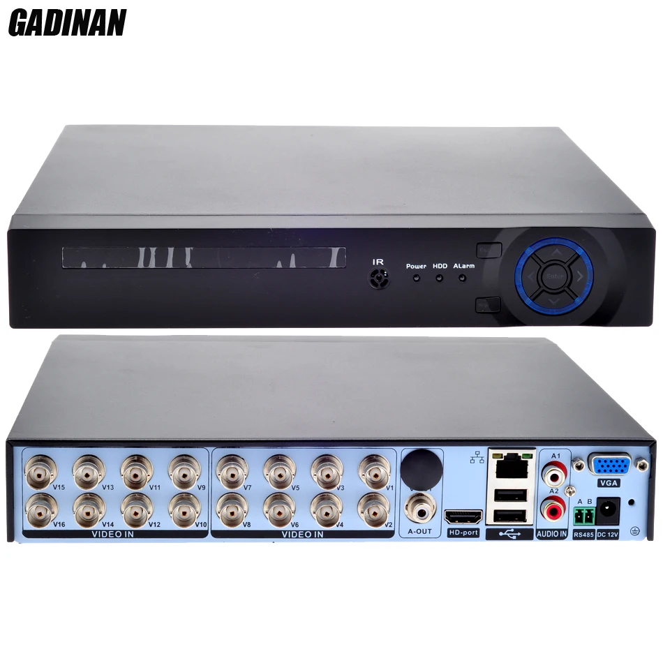 

GADINAN 16 Channel AHD 1080N DVR /Network only 8*1080P;16*960P;4*3M;4*5M CCTV Video Recorder DVR NVR HVR 3 In 1 Security System