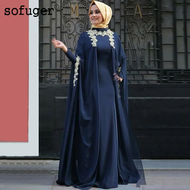 Navy Blue Vintage East Muslim Party O Neck Appliques Sleeves Dubai Arabic Saudi Arabian Evening Dresses Prom Dress
Navy Blue Vintage East Muslim Party O Neck Appliques Sleeves Dubai Arabic Saudi Arabian Evening Dresses Prom Dress