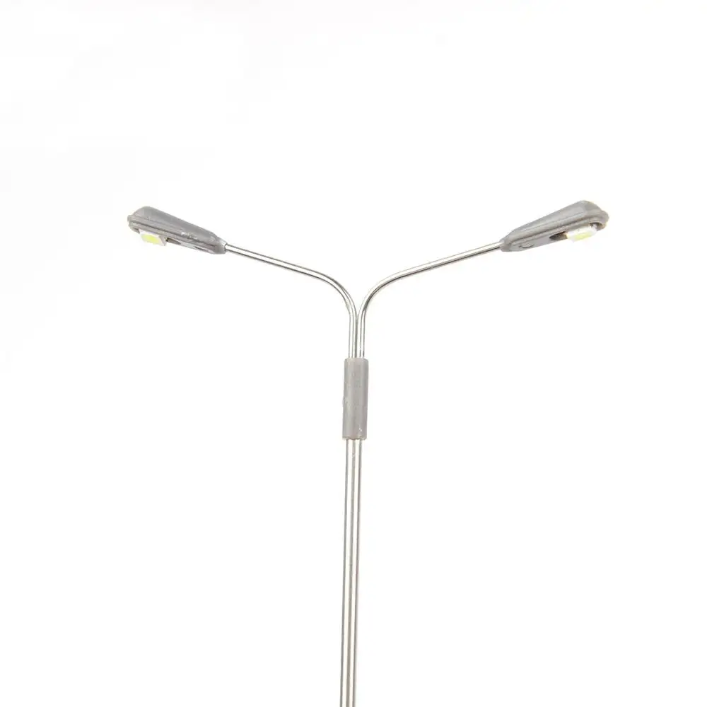 10Pcs HO OO 1:75 Two Head Model LED Light Lamp Post Train Railway Metal Street Light Scenery NEW
10Pcs HO OO 1:75 Two Head Model LED Light Lamp Post Train Railway Metal Street Light Scenery NEW