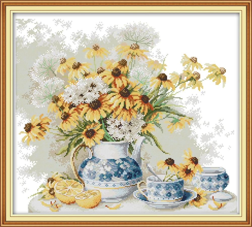 Daisies and blue and white porcelain cross stitch kit aida 14ct 11ct count print canvas stitches embroidery DIY handmade
Daisies and blue and white porcelain cross stitch kit aida 14ct 11ct count print canvas stitches embroidery DIY handmade