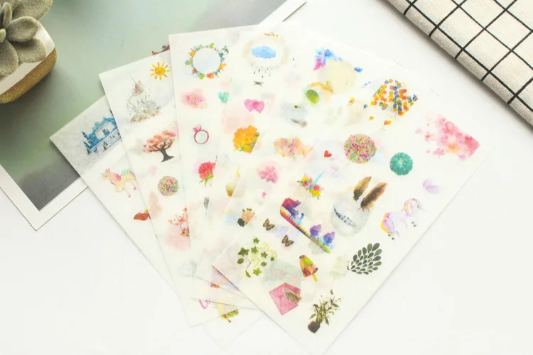 6pcs Flower paper decorative stickers diy decoration sticker for album scrapbooking Decoration papeleria sale
6pcs Flower paper decorative stickers diy decoration sticker for album scrapbooking Decoration papeleria sale