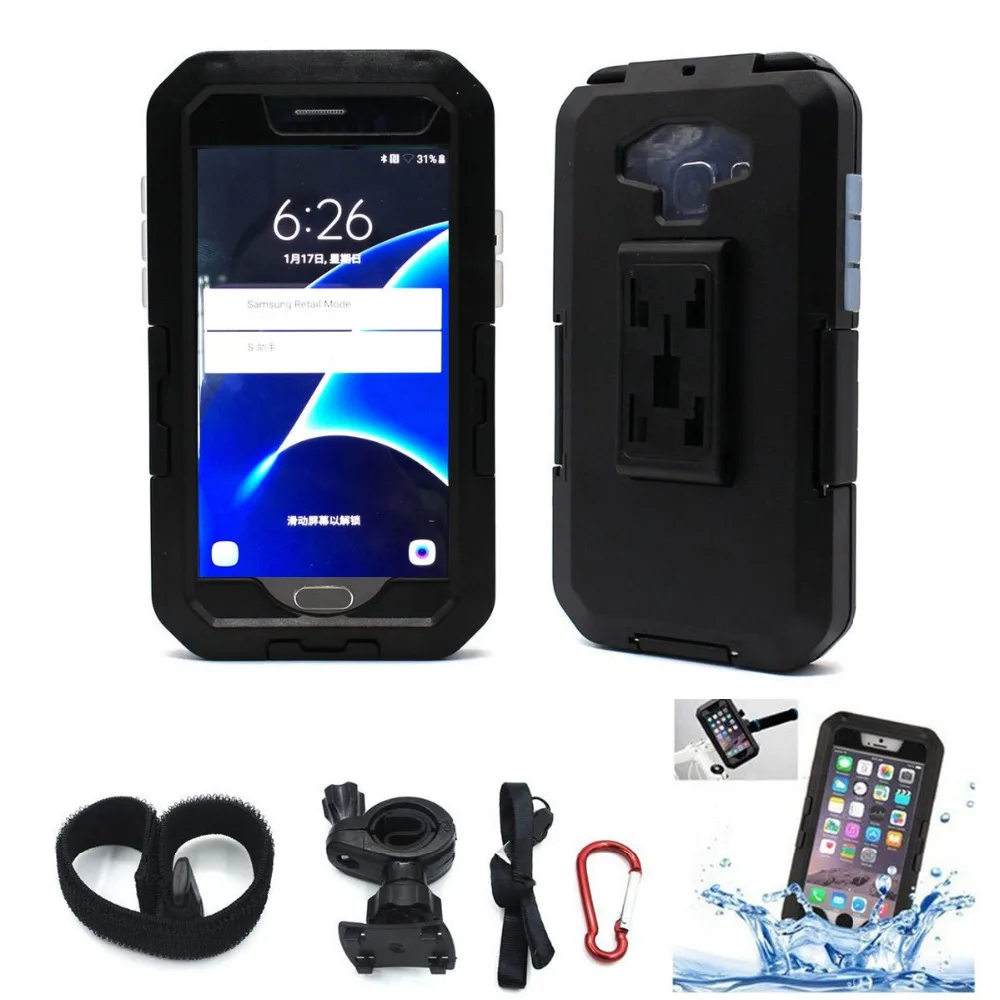TOTTIDAY 4 in 1 Bicycle Phone Holder IPX8 Waterproof Phone Case with Arm Band, Carabiner, Lanyard for Samsung S8 S9 Plus S7
TOTTIDAY 4 in 1 Bicycle Phone Holder IPX8 Waterproof Phone Case with Arm Band, Carabiner, Lanyard for Samsung S8 S9 Plus S7